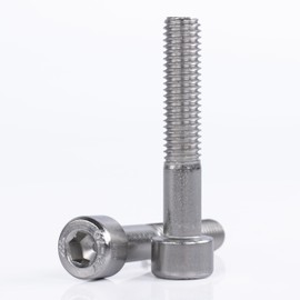 Cylindrical Screws Stainless Steel Hexagon Socket - M5 x 20 - (Pack of 100) - DIN 912 (ISO 4762) Full Thread Cylinder Head Screws A2 V2A Stainless Steel (M5 x 20 (Pack of 100)