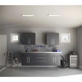 Everlume Collection 48-Inch Satin White Modern LED Linear Panel Light