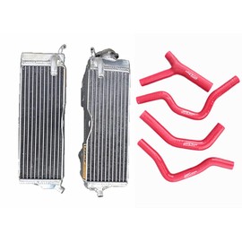 Aluminum Radiator + Silicone hose for 1985-1988 Honda CR500R CR500 CR 500 R 1986 1987 (Red)