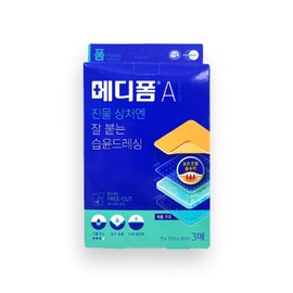 Mediform A, a moist dressing that sticks well to oozing wounds, 2 packs of 3 (5x7cmx1mm) / 진물 상처에 잘 붙는 습윤드레싱 메디폼A 3매입 2개(5x7cmx1mm)