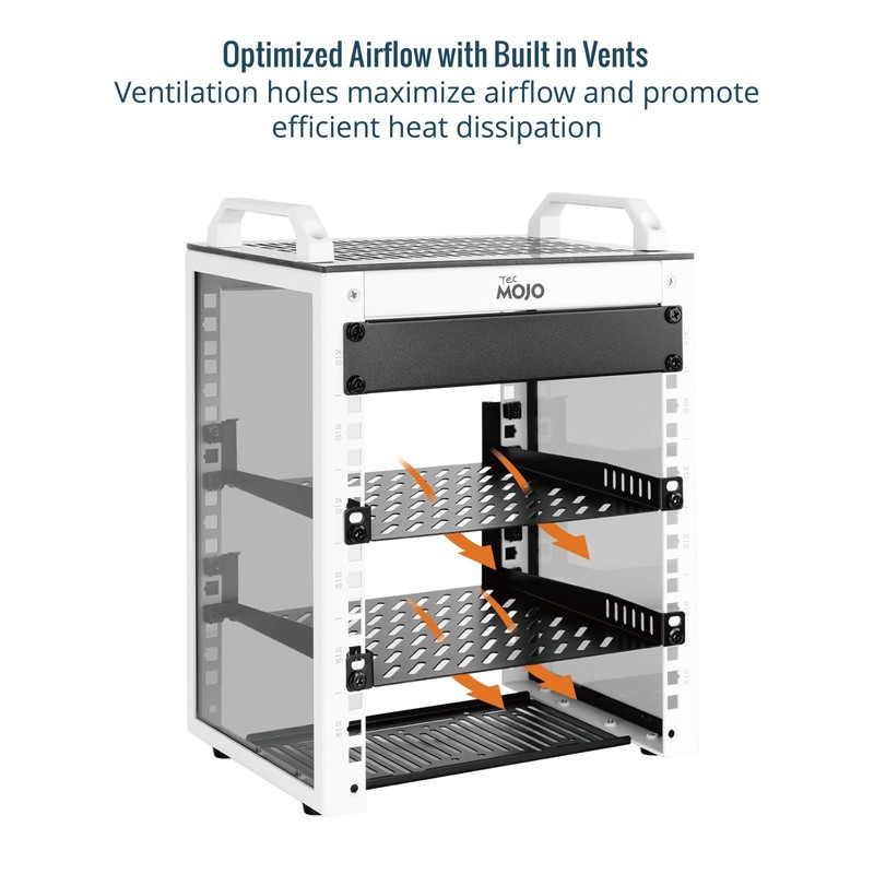 Tecmojo 0.5U Rack Mount Shelf for 10" width Server Rack,