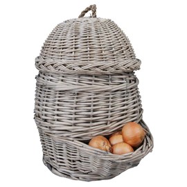 Esschert Design Onion Basket in Grey, Approx. 25 cm x 33 cm x 35 cm