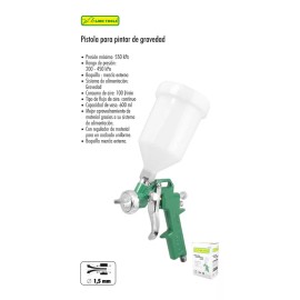 Lion Tools Pistola Pintar Gravedad Vaso 600ml Boquilla 1.5mm 4182 Lion