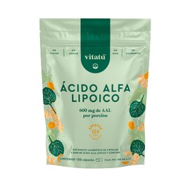 Vitatú - Ácido Alfa Lipóico, 600 mg por porción con 120 cápsulas, con Cúrcuma, Ingredientes de Origen Natural, con Antioxidantes, Supleme...