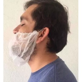 Sihpac Cubrebarba Desechable Bigote Blanco 100 Piezas Higiene Limpi