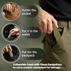 Folding Pocket Beard Comb for Men, G10 Handle, Folding &
