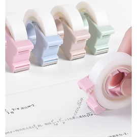 4 Pack Invisible Tape with Mini Dispenser Set, Mini Tape Cutter with 2 Roll Magic Tape, Writable Tape, Repairable Tape, Portable Repairing for Office School Home, 5 Dispensered Rolls, 0.5 x 700 Inch