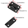Ruiwaer 50pcs Metal Mini Hinges Retro Hinges 24x18mm with Screws