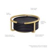 Spectrum Absorbent Coasters with Holder Set of 6 Gold Modern