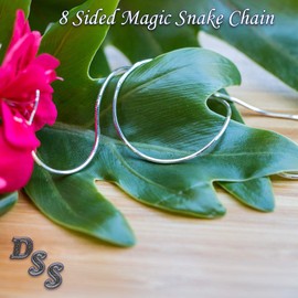 925 Sterling Silver 1MM 8 Sided Snake Chain - Italian Necklace For Women - Lobster Claw Clasp - 20 Inch