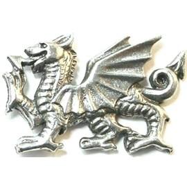 Artsinhistory Welsh Dragon Pin Badge pewter