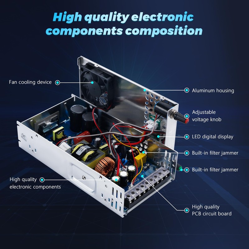 BOSYTRO 48V Adjustable dc Power Supply 600W,Switching Power Supply AC