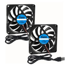 DIANN 2pcs 8010 Cooling Fan 5V 0.27A USB 80x80x10mm Brushless DC Computer CPU Heat Sink Cooling Cooler Fan 80mm x 10mm