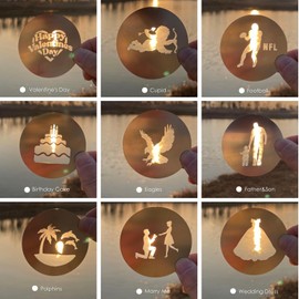 20Pcs Unique Round Gobos Kit for Optical Snoot,66mm/2.6in Metal Plate Patterns for Spotlight Attachment Compatible with Godox BFP/OT1/OT1 Pro/II/Westcott Optical Spot/Aputure SE,for Portraits/Product