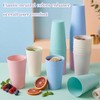 Yungyan 50 Pcs Unbreakable Plastic Cups 16oz Thickened Reusable Plastic