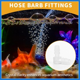 VekAuto 6 Pcs Universal Automotive Vacuum Tubing Connector - Car 90 Degree 4mm/ 5/32" L Shaped Vacuum Tubing Connector Assortment 2 Way Vacuum Line Fittings - Transparent Auto Accessories