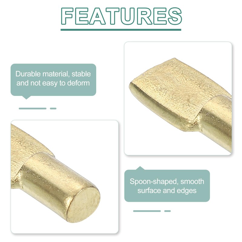 sourcing map 30Pcs Shelf Support Pegs, 5mm Spoon Shape Shelf