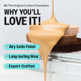 CLIO Kill Cover Founwear Cushion The Original I 20 Shades, Korean Cushion Foundation, Cushion Make Up, Full& High Coverage, Airy Satin, Valentine Day Gifts (28N WHEAT, One Size)