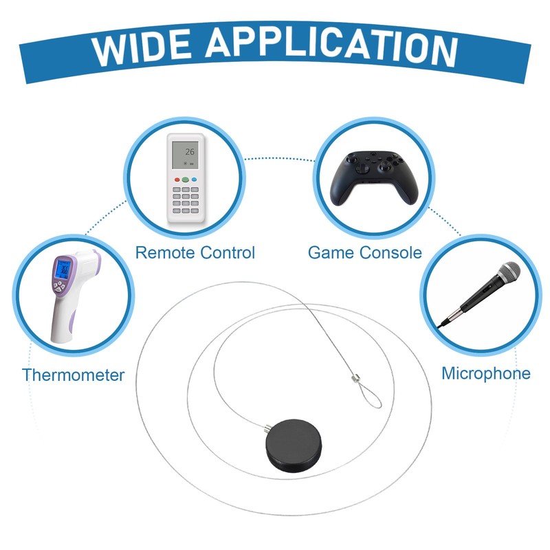 PATIKIL 1.5m / 4.9Ft Retractable Remote Control Tether, 4 Pcs