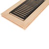 Hardwood Red Oak Floor Register, Flush Mount with Frame, 4x10
