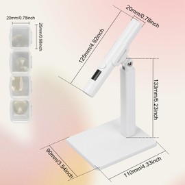 Mini UV Lampe für Gelnägel mit Ständer, Handheld UV-Licht für Gelnägel, Kleine Nageltrockner für Nagellack, Tragbare UV Nagellampe Wiederaufladbar LED UV Lampe Nägel für Schnelles Aushärten