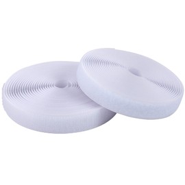 MYUREN 3/4 Inch Sew on Hook and Loop Strips | Easy to Sew | Excellent Grip | Non-Adhesive Back Nylon Fabric Fastener Strips for Clothing Sewing Crafts and DIY Projects, White, 3/4in x 5yd