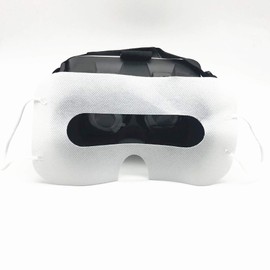 100 Pack Disposable Sanitary Eye Covers - Compatible with HTC Vive Pro/PS VR/Gear VR/Oculus Rift Go & More - White