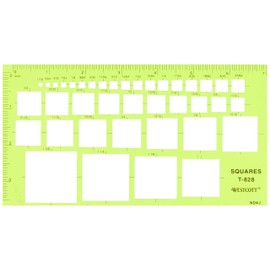 Westcott Square Geometric Template, 4 x 7-1/4 Inches