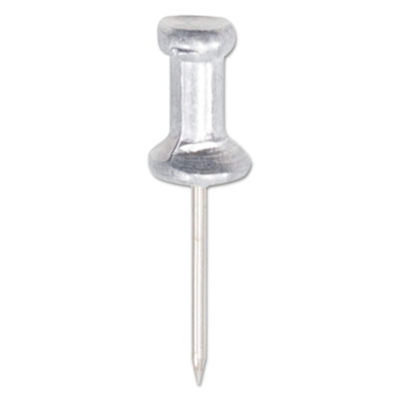 GEM CPAL5 Aluminum Head Push Pins, Aluminum, Silver, 5/8-Inch, 100/Box