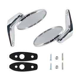 Pair(2) Chrome Door Mirrors Outside Exterior Rearview Compatible With 1966-1975 Dod-ge Plymouth ;Replacement For 2802834, 2802710, 3685955