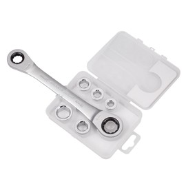 LEONTOOL 6 PCS Socket Ratchet Wrench Set 8.5 Inches Quick-Release Ratchet Set Metric Ratcheting Combination Wrench Set Universal Spline Ratcheting Wrench Set