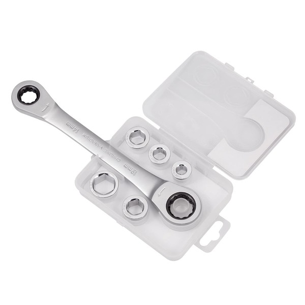 LEONTOOL 6 PCS Socket Ratchet Wrench Set 8.5 Inches Quick-Release