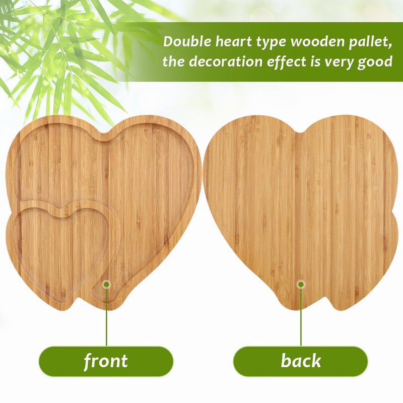 Wooden Serving Tray, Heart Charcuterie Boards for Wedding, Housewarming