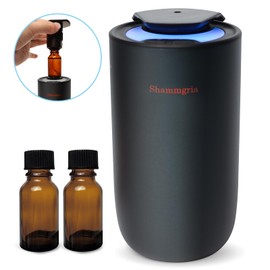 Shammgria Car Air Diffuser Essential Oil Aromatherapy Scent Diffuser with 3 Mist Levels & LED Lights for Car, Room, Studio, Office- Black