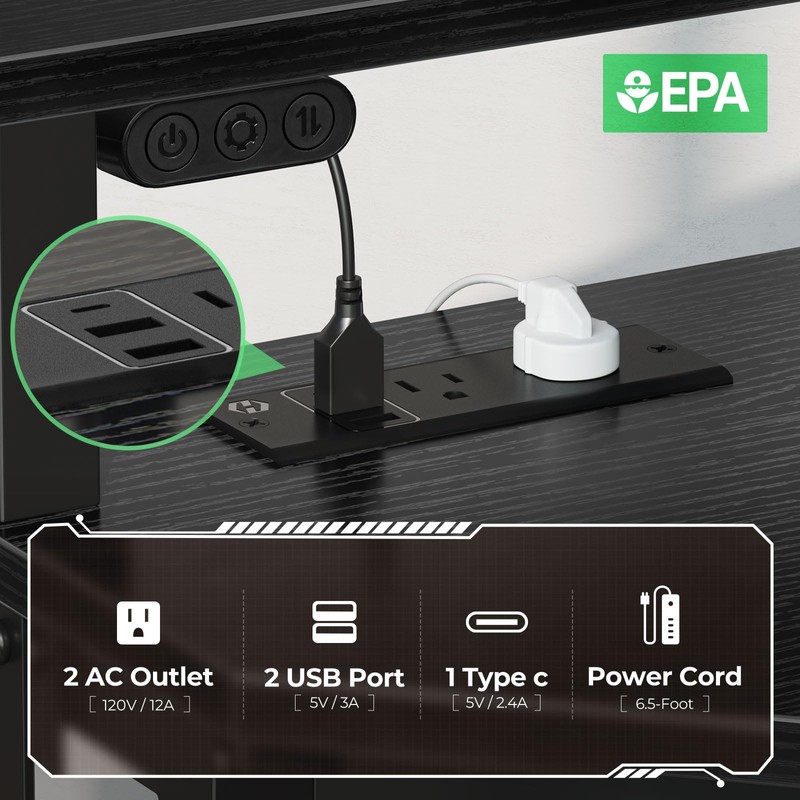 Rolanstar Corner Desk,44.5" W x 34.5" H Small Computer Desk