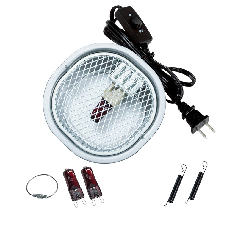 REPTI ZOO G9 Reptile Infrared Heat Lamp Combo Kit- 50W