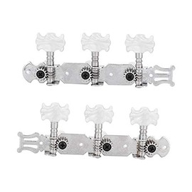 Alomejor Guitar Machine Head Knobs Acrylic Classical Guitar Strings Machine Heads Tuning Key for Classical Guitar (3 for Left + 3 for Right) Pack of 2