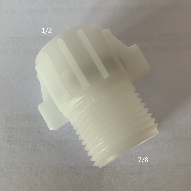 1/2" Female Pipe Adapter to 7/8" Male, Has Built in