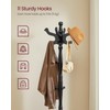 VASAGLE Coat Stand, Solid Wood Freestanding Coat Rack with 11