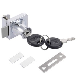 uxcell Glass Cabinet Door Lock, for Hinged Glass Display Cabinets Keyed Alike 2Pcs
