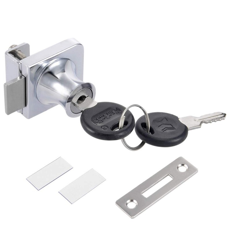 uxcell Glass Cabinet Door Lock, for Hinged Glass Display Cabinets
