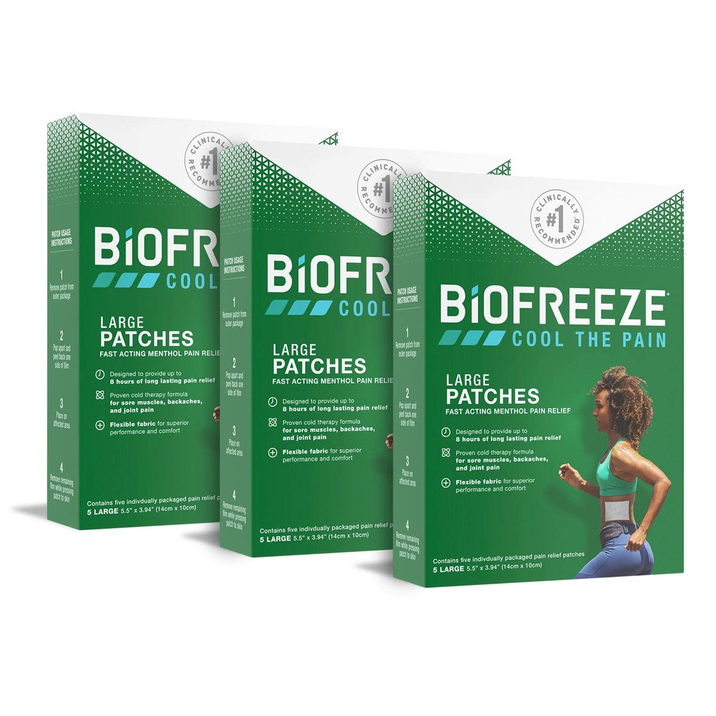 Biofreeze Pain Relief Patch, Large, 15 Patches