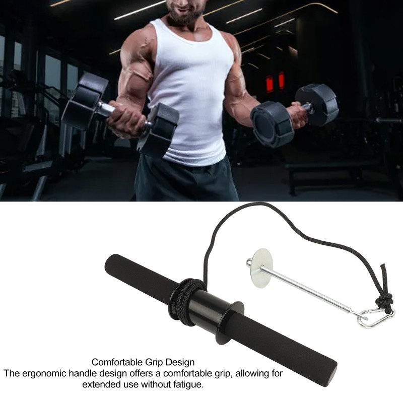 Forearm Wrist Roller Iron Muscle Strength Weight Bearing Rope Forearm