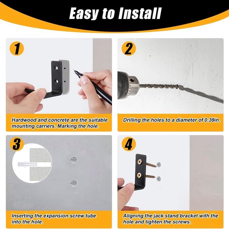 beiyaiey 4 Pcs Jack Stands Wall Mount Organizer, Car Jack