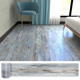 Peel and Stick Floor Tile, Waterproof Wood Grain Look Floor Tile,72 Pack 108Sq.Ft, Self-Adhesive DIY Flooring Tiles for Kitchen,Living Room, Bedroom（36" x 6",Mediterranean）