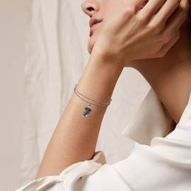 VENACOLY Clover Leaf / Jellyfish / Mushroom / Witch / Wave / Sunflower Bracelet 925 Sterling Silver Moonstone Bracelets Jewellery Gift for Women, Sterling Silver, Not known.