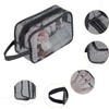 Shower Bag, Portable Mesh Shower Caddy Bag Black Gym Toiletry