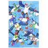 christmas puffin tea towel