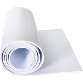 Qiveno Closed Cell Neoprene Foam Rubber Sheet with Adhesive - 60 x 15 x 1/16 Inch Multi-Function Insulation, Soundproofing, and Weatherproof Foam Padding Easy Cut DIY, White