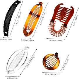 WADY 18 Piezas De Horquilla De Pelo De Cola De Caballo Clip De Pelo De Plátano Clips Para Mujeres Clips De Plátano Para Cabello Grueso Banana Peine Clips De Plátano Accesorios (18 Pcs)